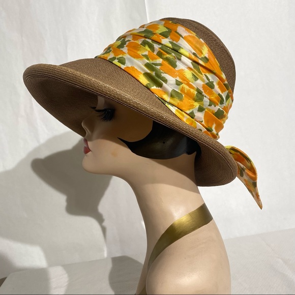 Mary Sachs Vintage Woven W/ Floral Ribbon Hat main image 4